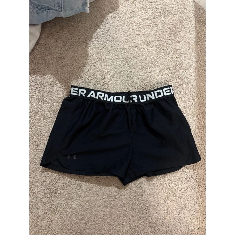 Under Armour- Black Athletic Drawstring Shorts, Girl's Size XL Clothing